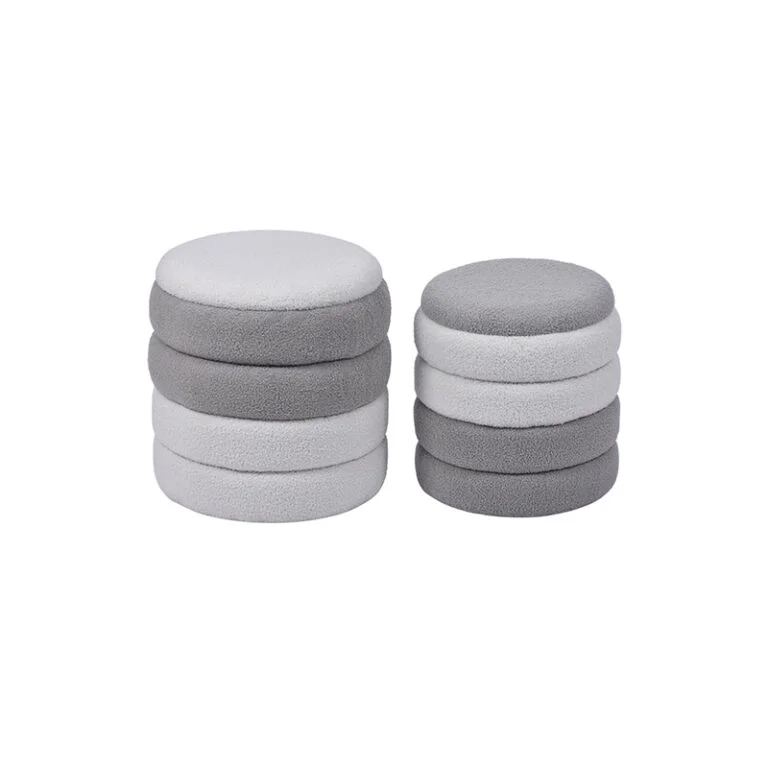 2 piece nesting storage ottoman set