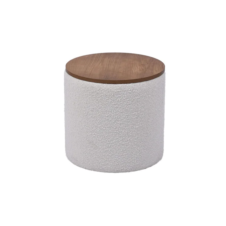 Bedside Tray Ottoman, 16.9'', With Large Hiddle Storage