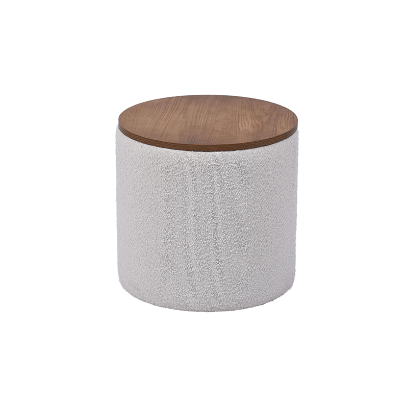 Bedside Tray Ottoman, 16.9'', With Large Hiddle Storage