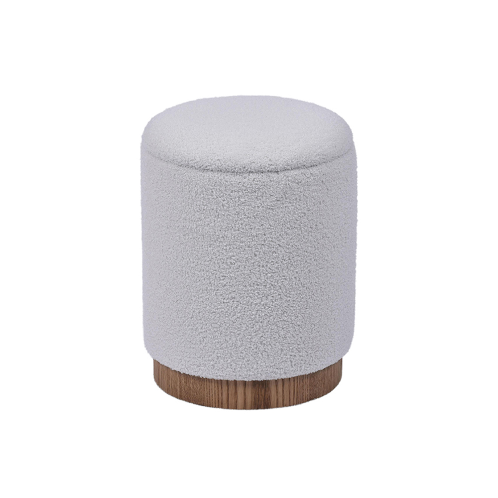 Ottoman – 13", White Fabric