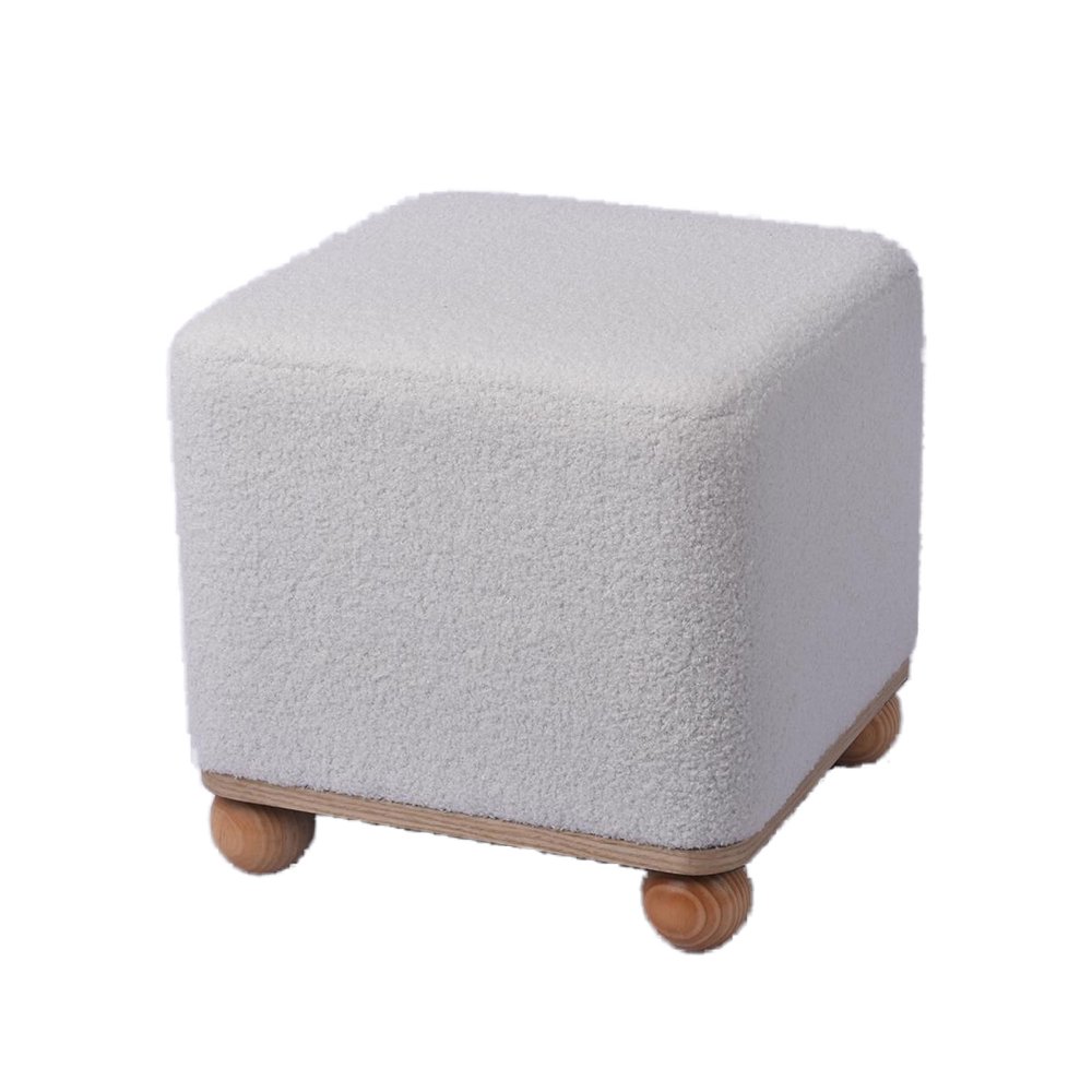 24'' Boucle Cube Ottoman – Soft & Stylish Footrest