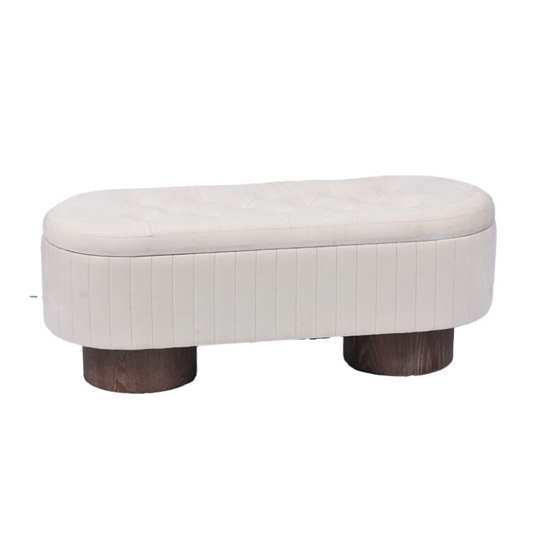Ottoman In Front Of Bed Footrest Velvet 46.9'' with Large Storage Space