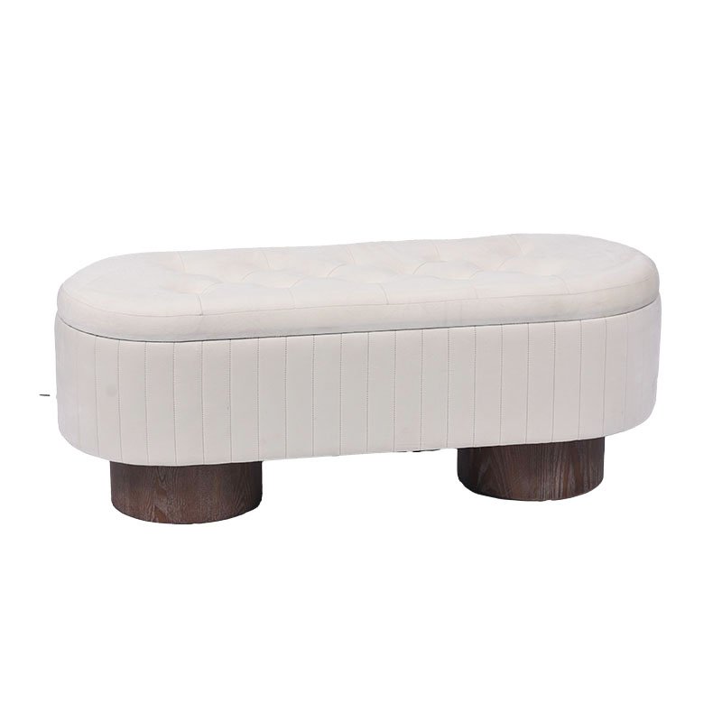 Ottoman In Front Of Bed Footrest Velvet 46.9'' with Large Storage Space