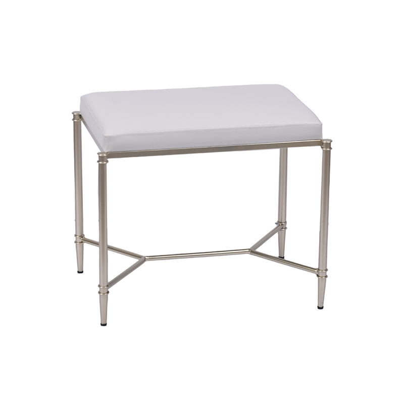 21.7'' Metal Footstool– Sleek Footrest & Accent Stool