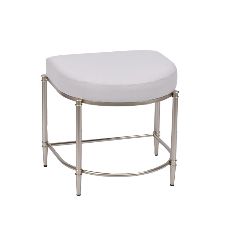 18.7'' Gold Iron Leg Chic Accent Stool