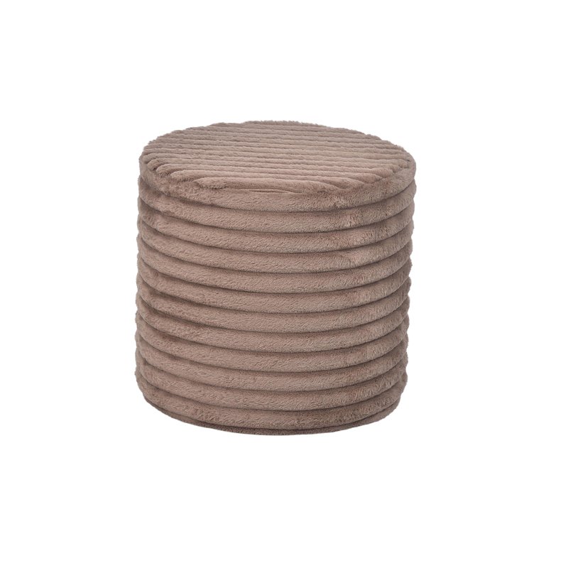 Round Pouf – Footrest or Extra Seat for Living Room, 18''