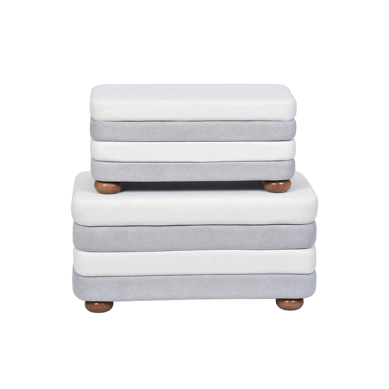 Storage Ottoman for Blankets- 33.5'', Set of 2, Mix Color