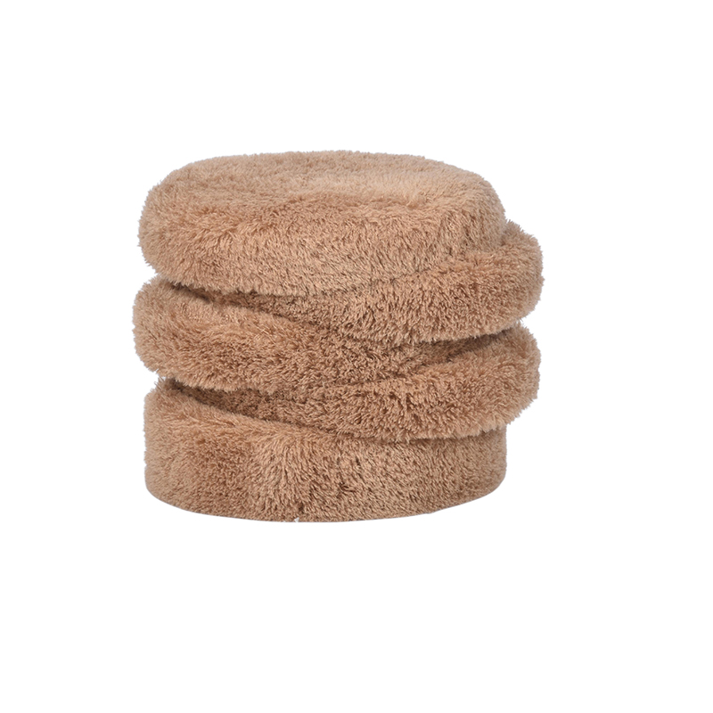 20.5'' Asymmetrical Plush Ottoman – Unique Accent Seating with a Soft Touch