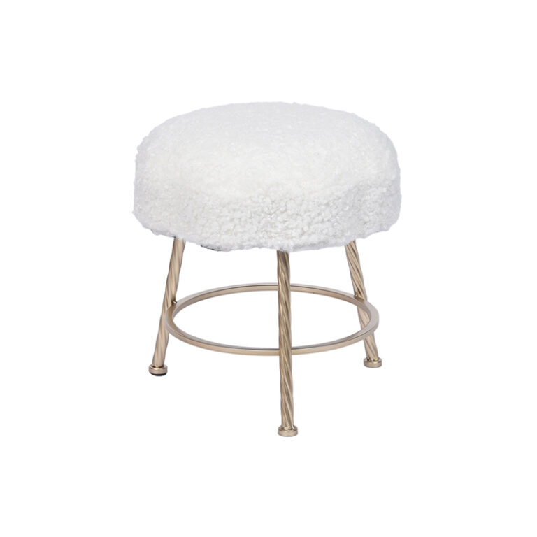 Metal Base Ottoman - 15.7'', Strong Frame with Clean Lines