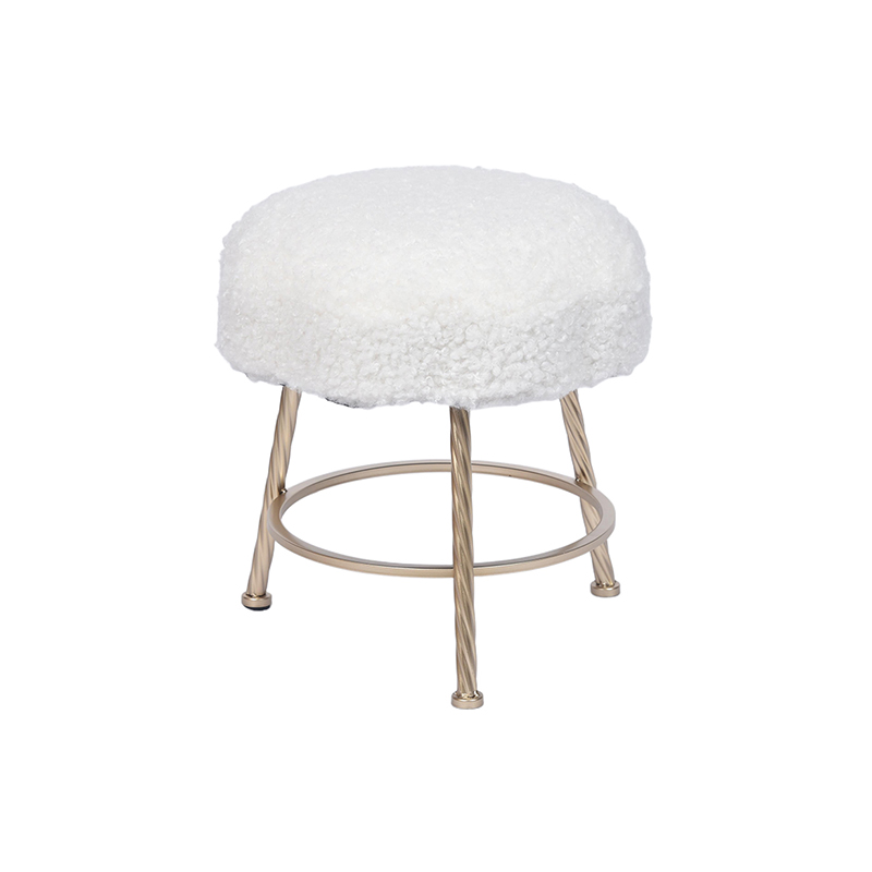 Metal Base Ottoman - 15.7'', Strong Frame with Clean Lines