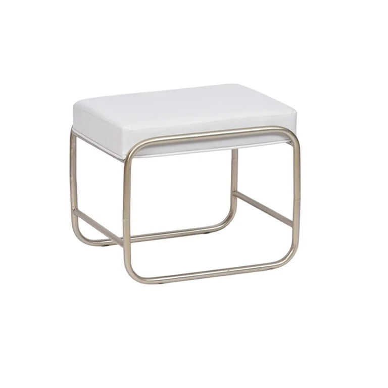 19.3'' Metal Frame Ottoman - Versatile Ottoman for Living Room or Bedroom