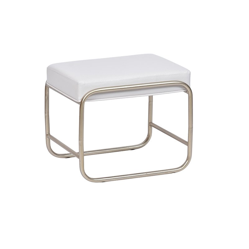 19.3'' Metal Frame Ottoman - Versatile Ottoman for Living Room or Bedroom