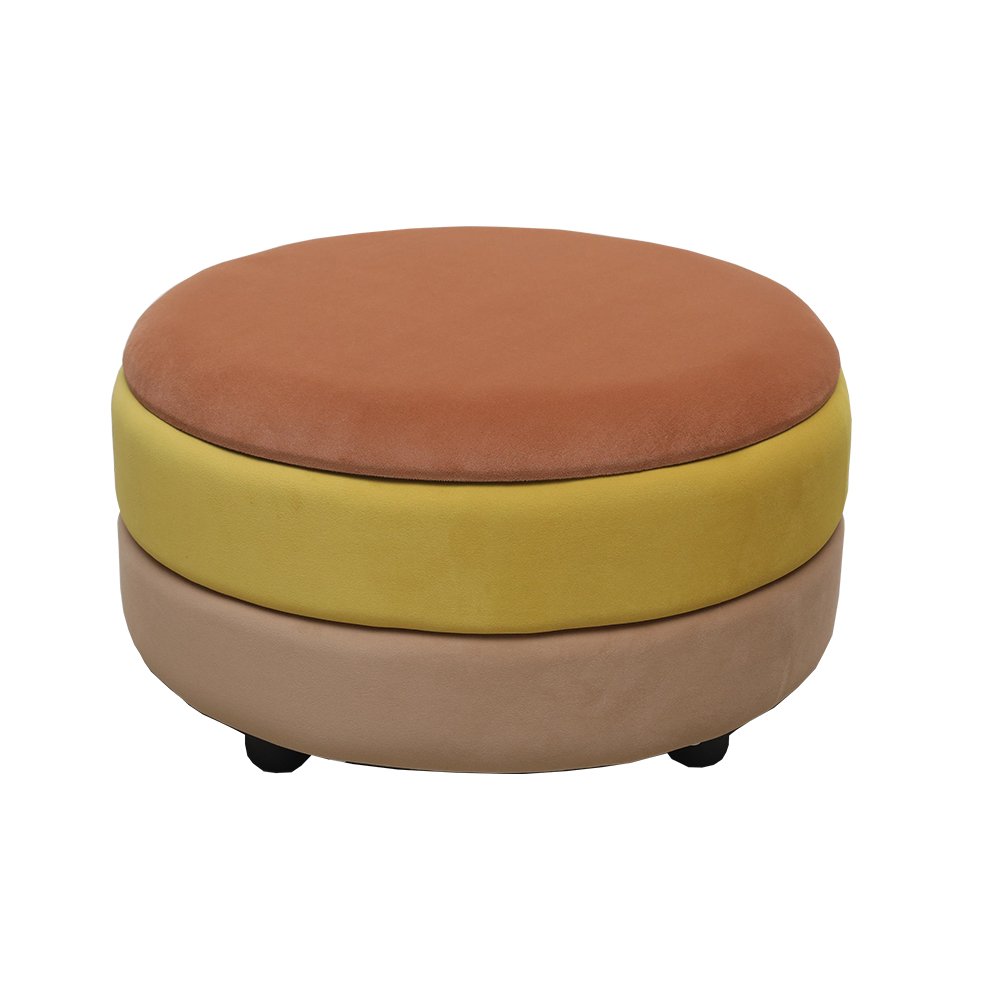 Large Storage Ottoman With Hidden Storage – 24.8", Mix Color