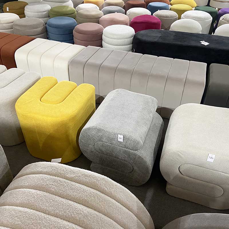Custom Upholstered Ottoman Bench in Nimbus Shape Wholesale Manufactuer