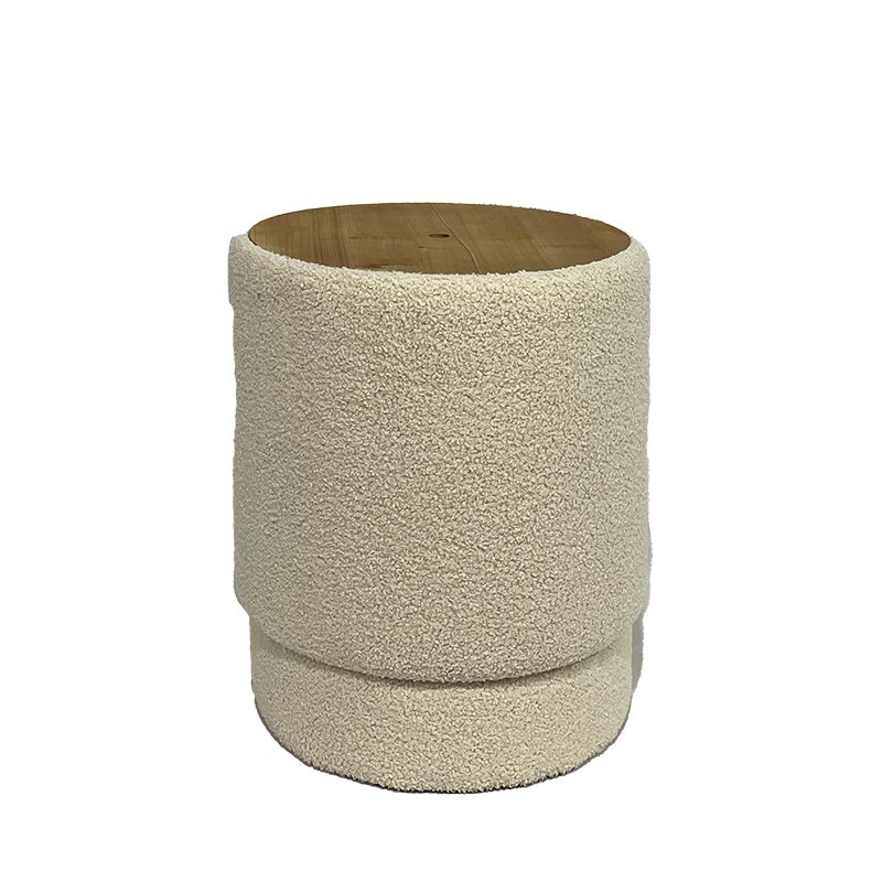 Tray Top Ottoman - 15.4'', Light Brown Fabric