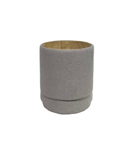 Removable Tray Ottoman - 15.4'', Velvet Teddy Fabric