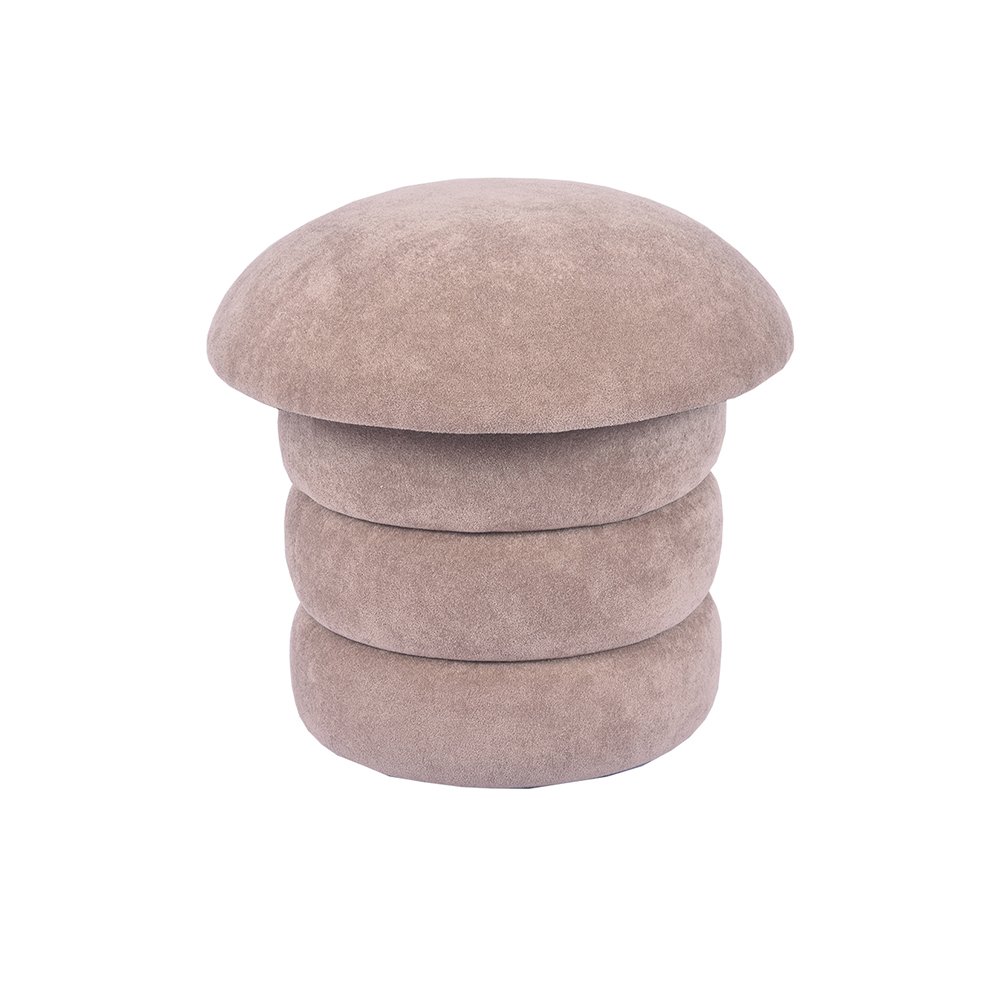 17.7" Mushroom Stool in Coral Pink