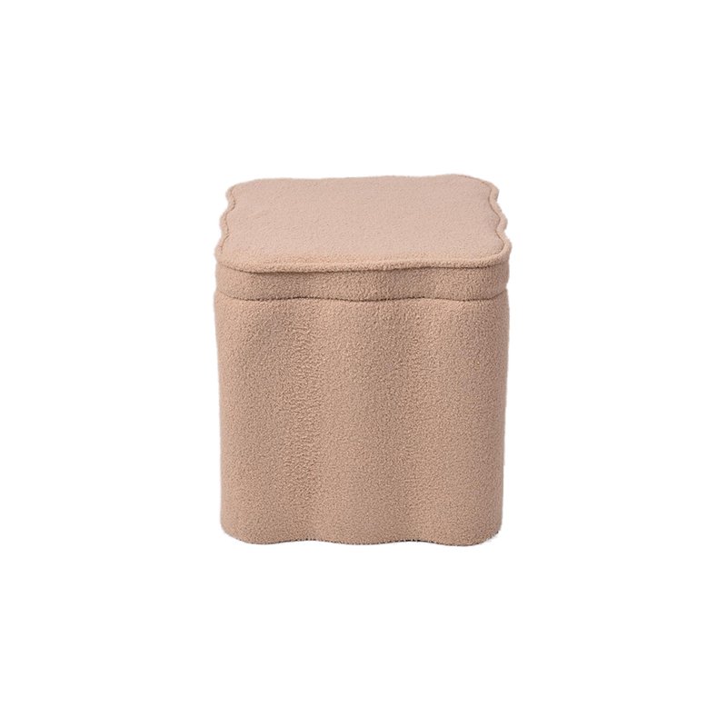 Clover Storage Ottoman – Upholstered Accent Stool with Hidden Compartment