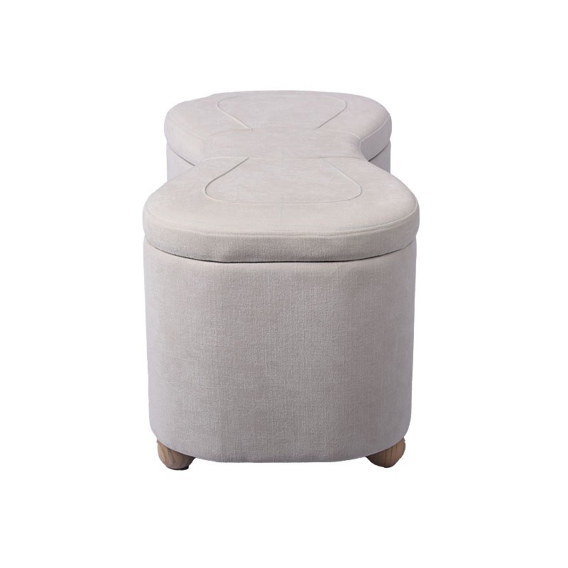 Shoe Bench with Storage – 31.9'', White Velvetv