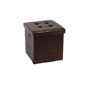 Brown Footstool 38cm w/ Storage