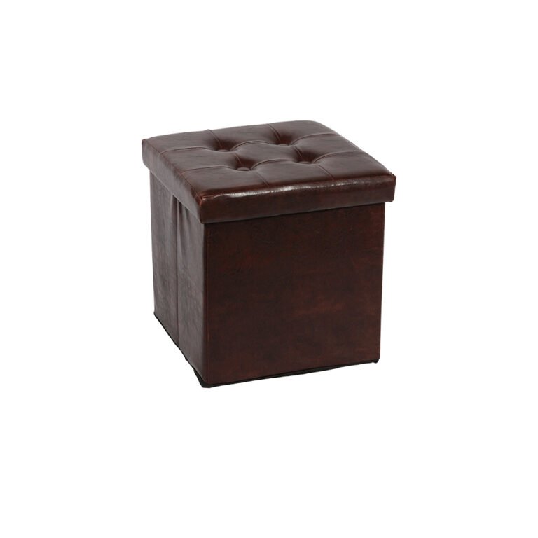Brown Footstool 38cm w/ Storage