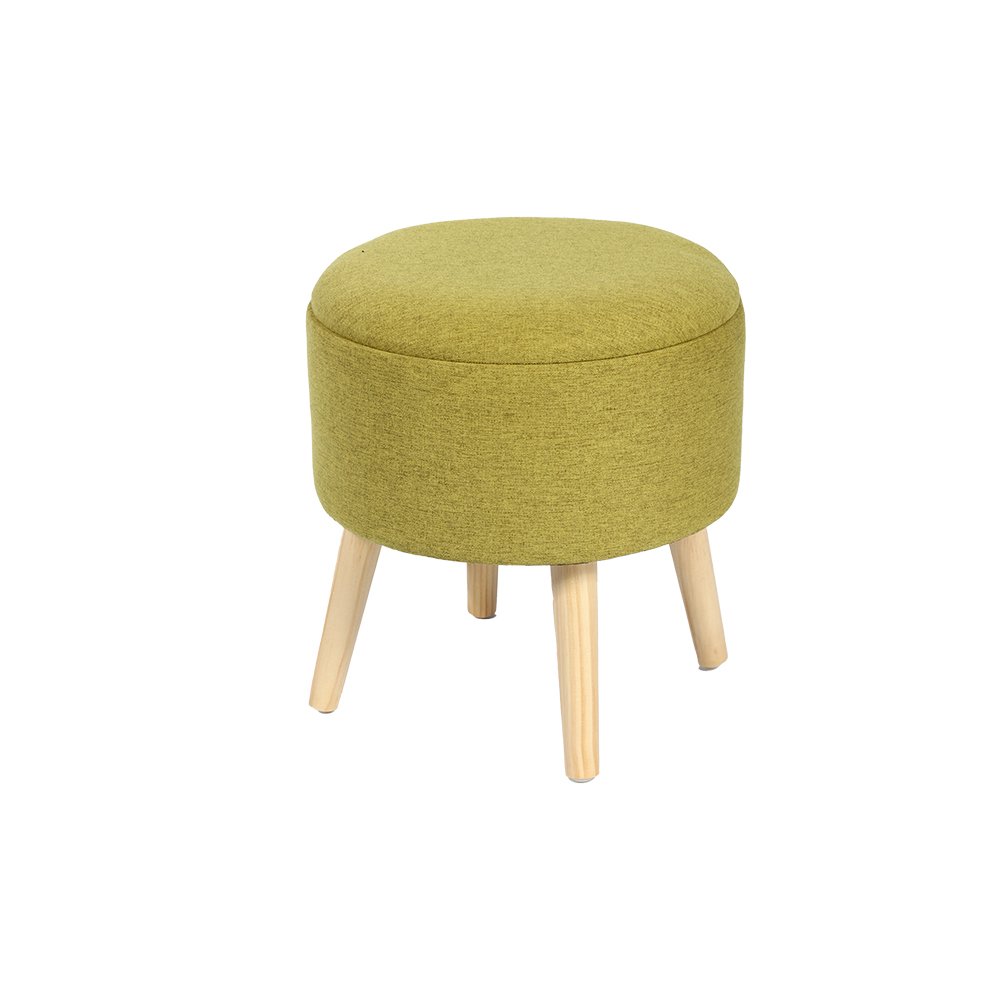 Storage Stool – 13.8", Dark Gray Fabric