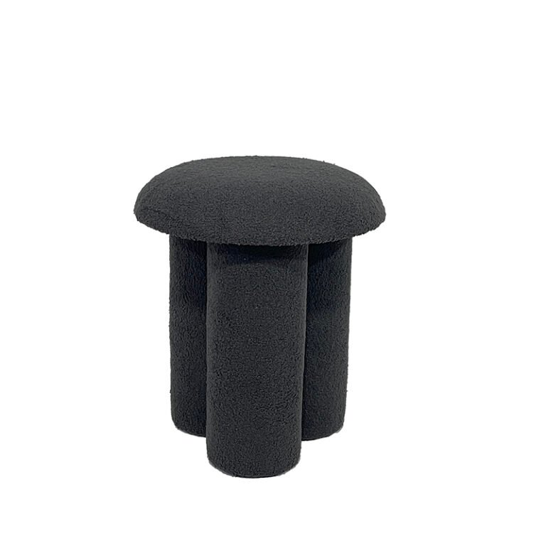 15.7'' Foot Stool Ottoman in Dark Gray