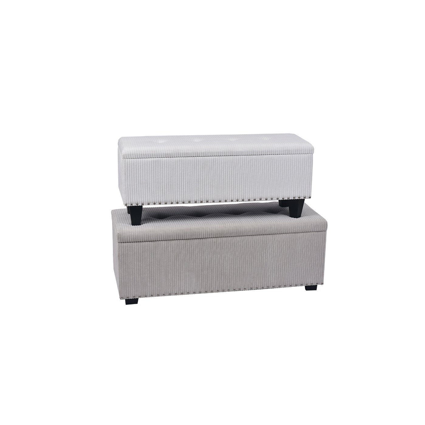 Rectangle Hallway Bench with Storage- 46'', Set of 2, With Plastic Legs