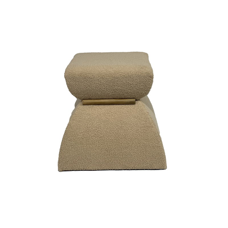 Non-storage Brown Ottoman Pouf - 18.9''