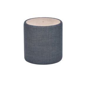 Ottoman with Storage and Tray – 15.7", Dark Gray Fabric