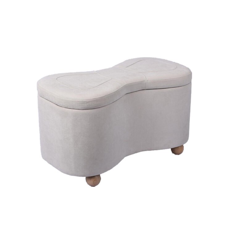 Shoe Bench with Storage – 31.9'', White Velvet