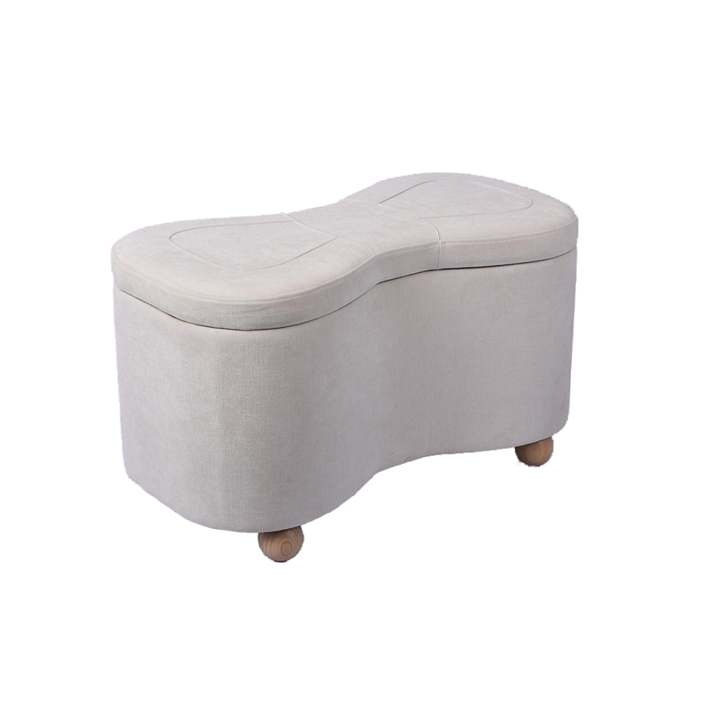 Shoe Bench with Storage – 31.9'', White Velvet