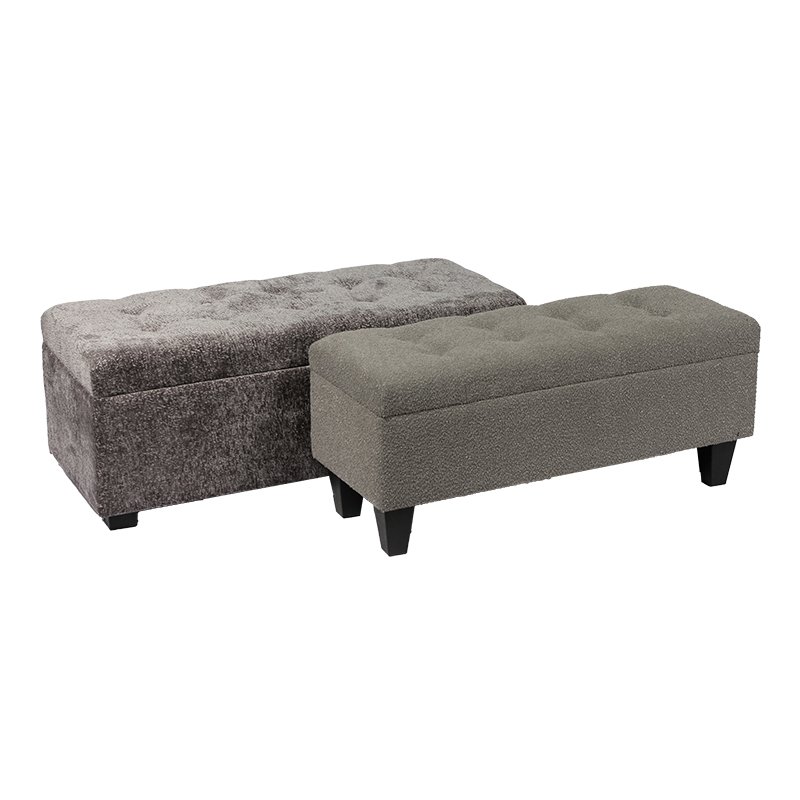 Toy Storage Bench set of 2, – 34.8'', Gray, KD Legs