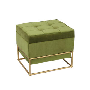 Metal Based Ottoman - 20.5'', Verdant Green