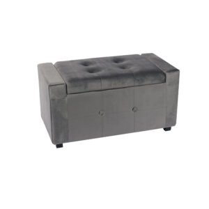 Storage Bench End of Bed, – 31.9", Dark Gray Fabric