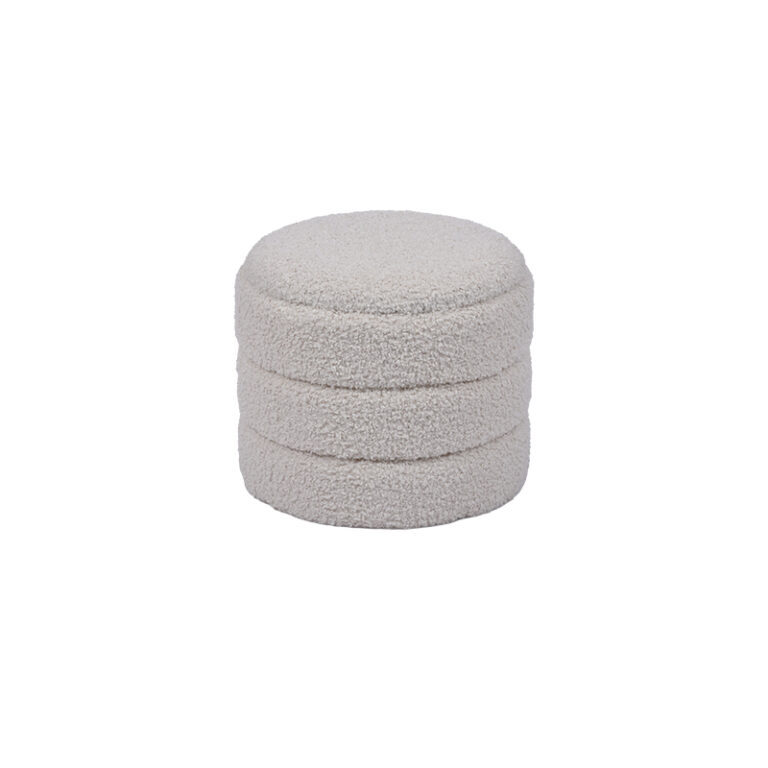 19.3'' Round Small Storage Ottoman Storage Pouf Ottoman