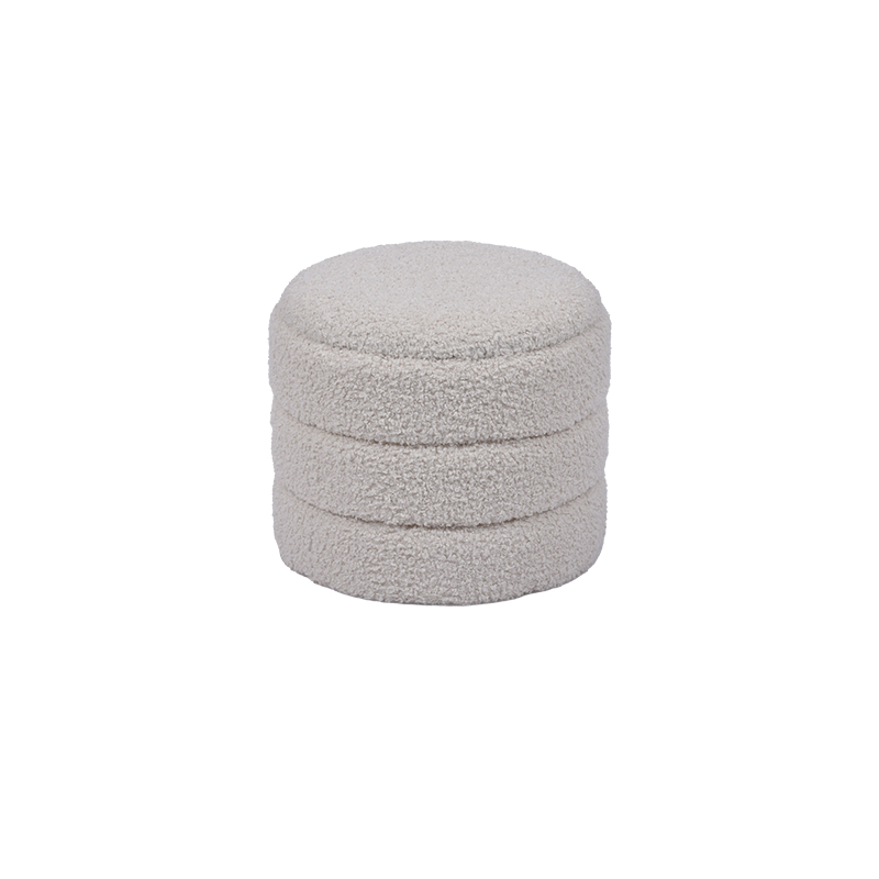 19.3'' Round Small Storage Ottoman Storage Pouf Ottoman