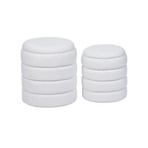 Minimalist Storage Stool - 16.5'', Strong Frame with Clean Lines