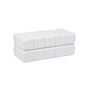 43.3'' Modern Upholstered Pouf Bench – Simple Comfort for Any Space