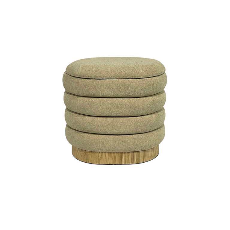 17.3'' Multifunctional Bedroom Pouf – Stylish Footrest & Extra Seat