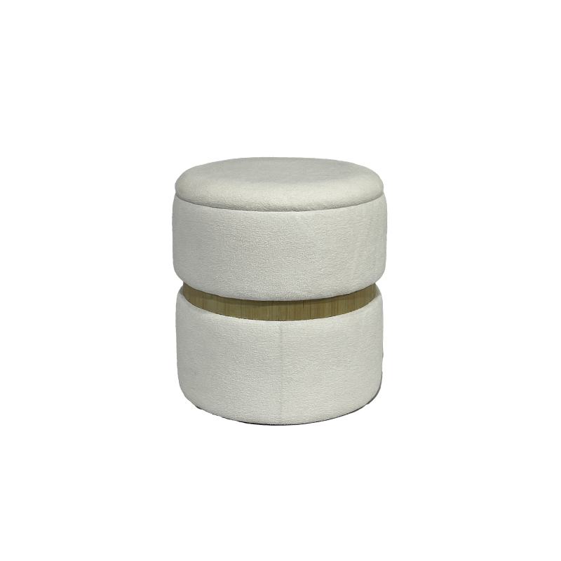 15.7'' Pouf Stool with Hidden Storage – Ideal for Small Spaces