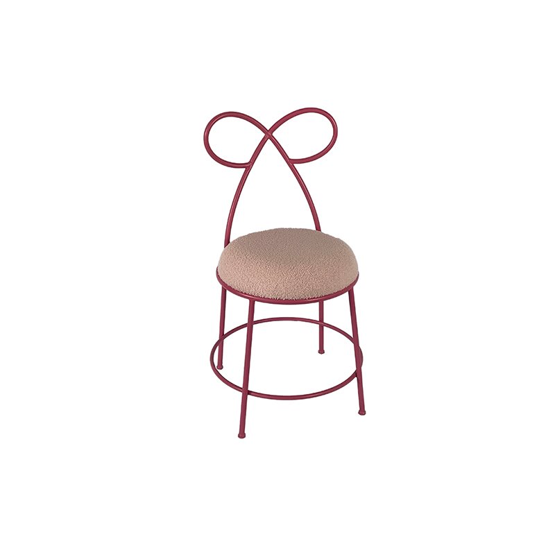 18.5'' Blush Pink Metal Chair with Cushion – Chic Meets Comfort