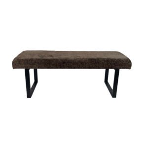 46.9'' Minimalist Nordic Bench with Iron Base， Perfect for Entryway or Bedroom