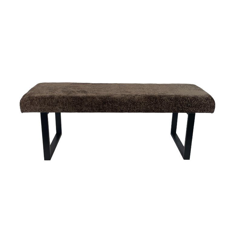 46.9'' Minimalist Nordic Bench with Iron Base， Perfect for Entryway or Bedroom