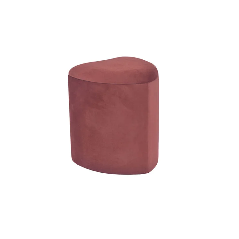 15'' Cute Heart Ottoman with Hidden Storage – Perfect for Girly Rooms & Gifts