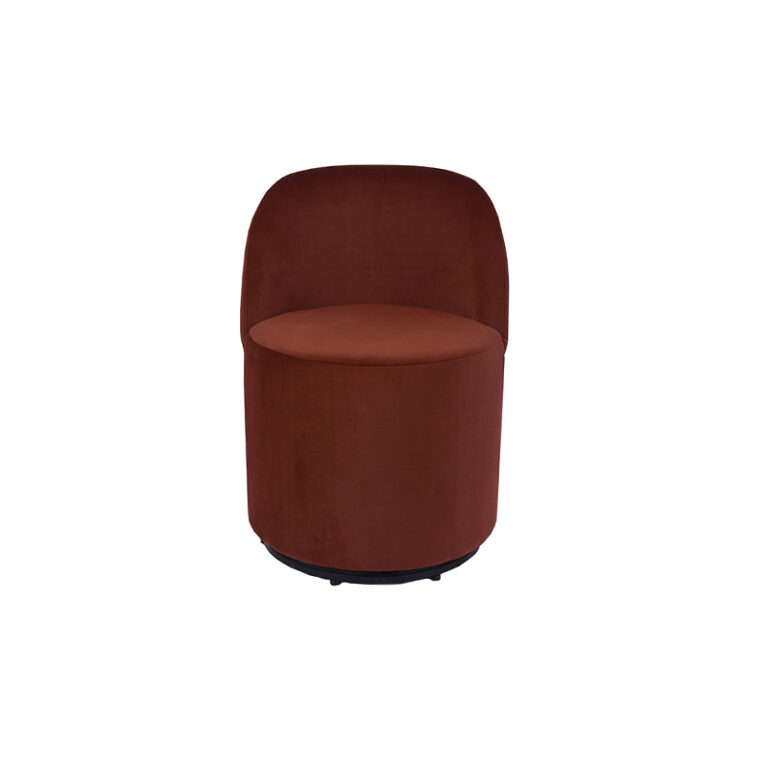 22.8'' Wine Red Backrest Stool – Smooth Swivel Design