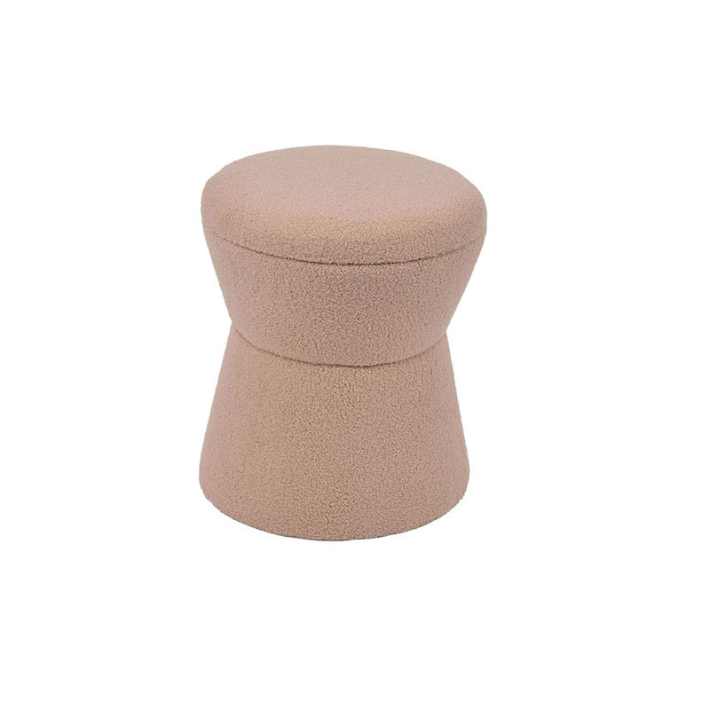 16'' Hourglass Upholstered Ottoman – Soft Curves, Hidden Storage, Timeless Elegance