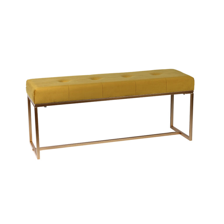 43.3'' Chenille Bench with KD legs – Soft Seating with Nordic Elegance
