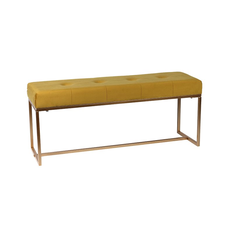 43.3'' Chenille Bench with KD legs – Soft Seating with Nordic Elegance