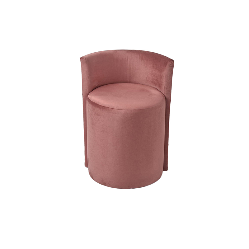 16.9'' Blush Pink Velvet Backrest Ottoman– Elegant Comfort for Any Room